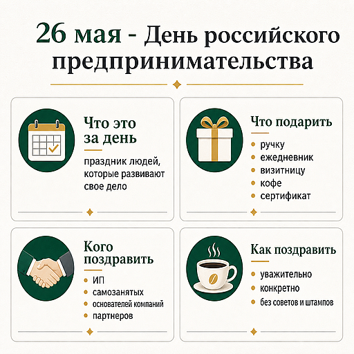 Инфографика: 26 мая - День российского предпринимательства