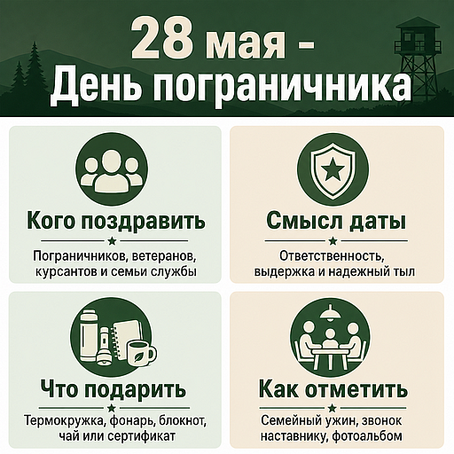 Инфографика: 28 мая - День пограничника