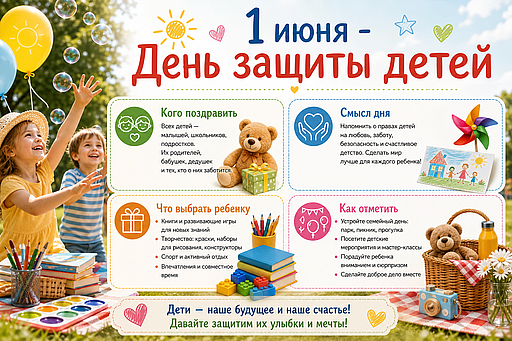 Инфографика: 1 июня - День защиты детей