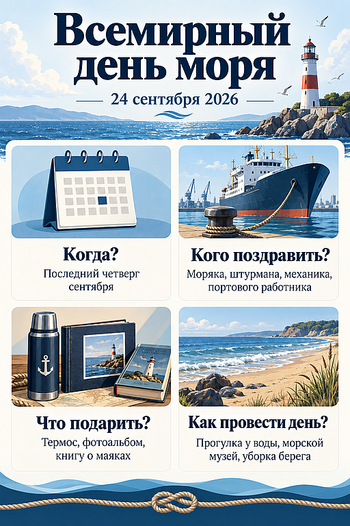 Инфографика: 24 сентября - Всемирный день моря