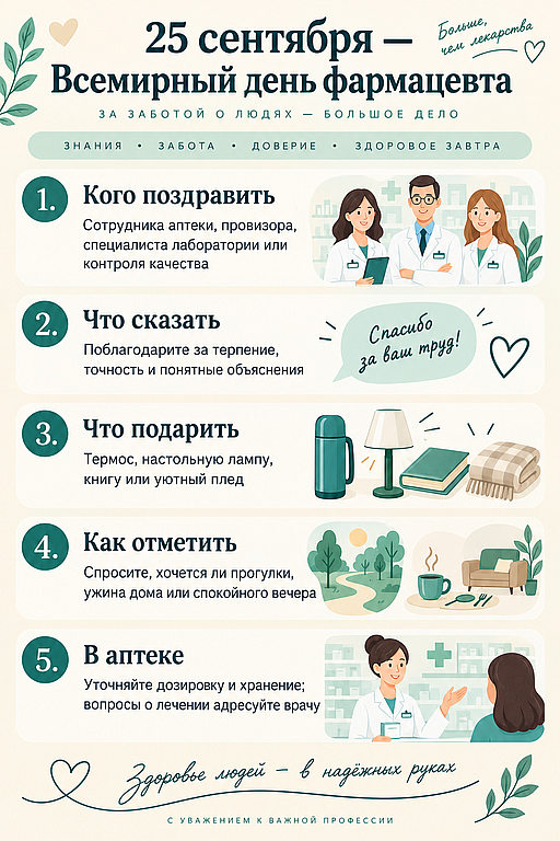 Инфографика: 25 сентября - Всемирный день фармацевта
