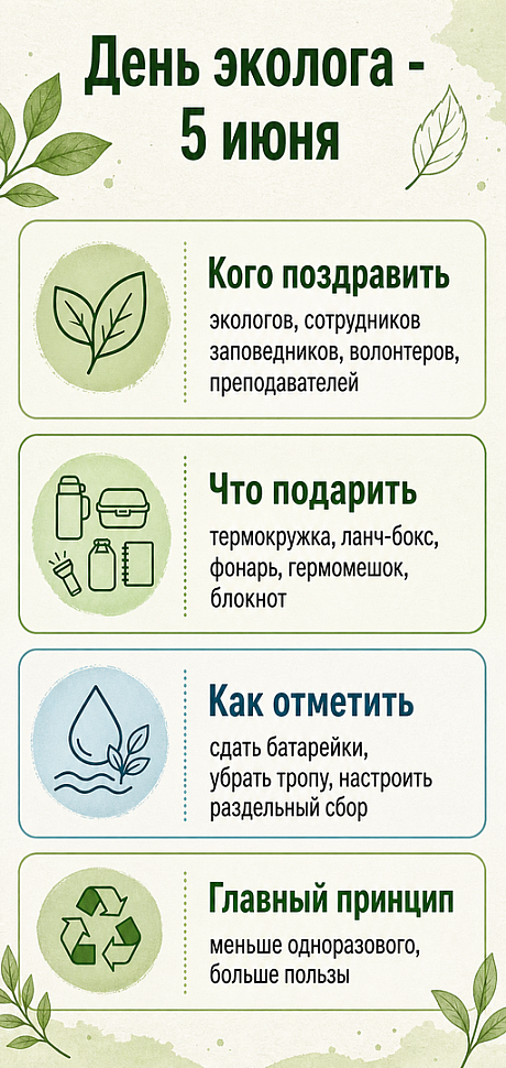 Инфографика: 5 июня - День эколога