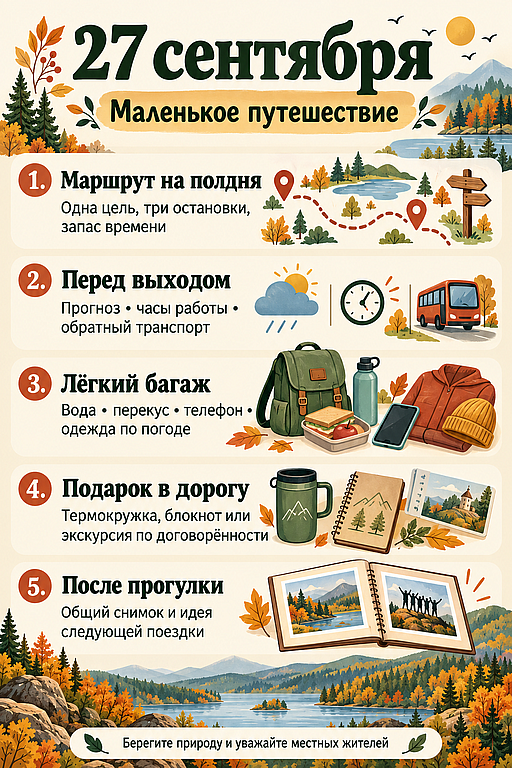 Инфографика: 27 сентября - Всемирный день туризма