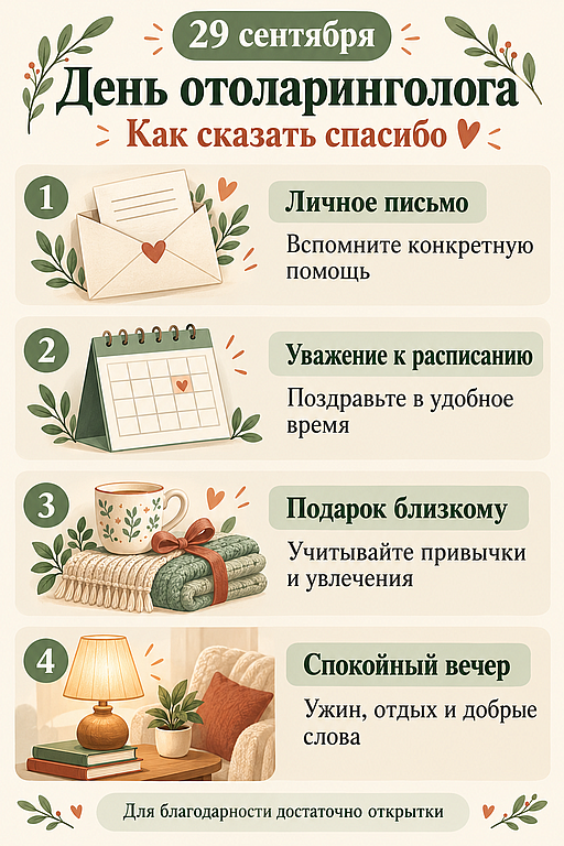Инфографика: 29 сентября - День отоларинголога