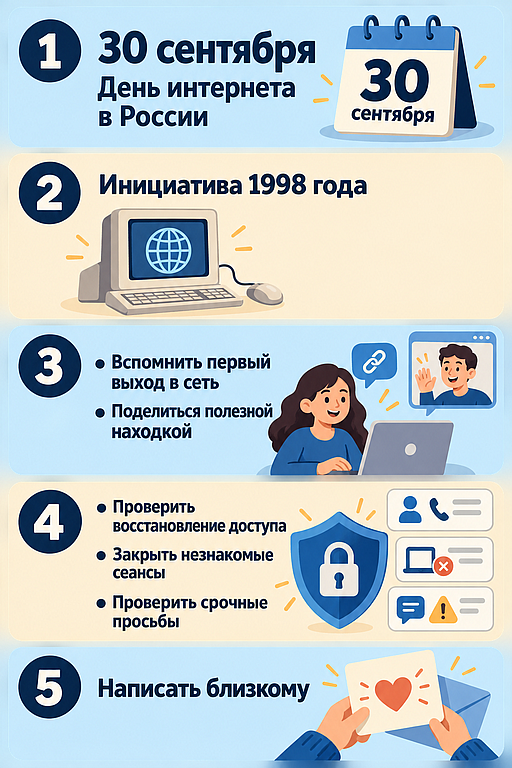 Инфографика: 30 сентября - День интернета в России