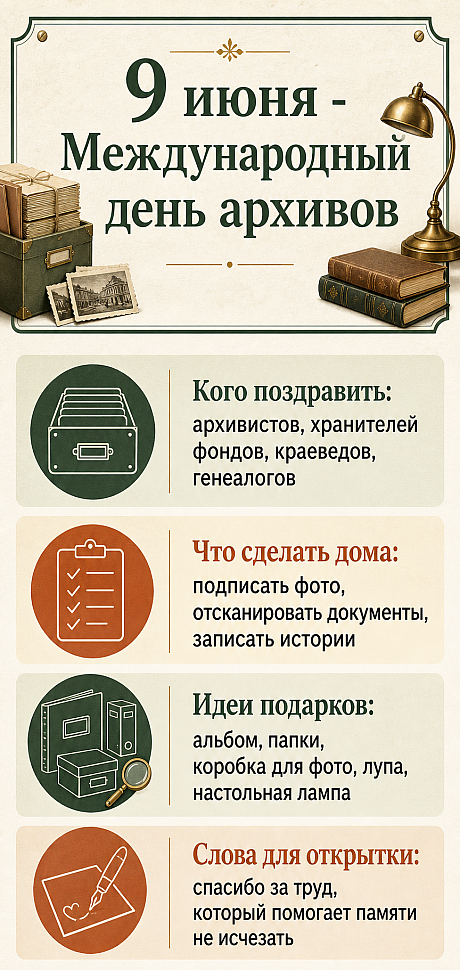 Инфографика: 9 июня - Международный день архивов