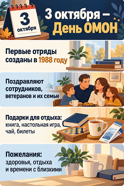 Инфографика: 3 октября - День ОМОН