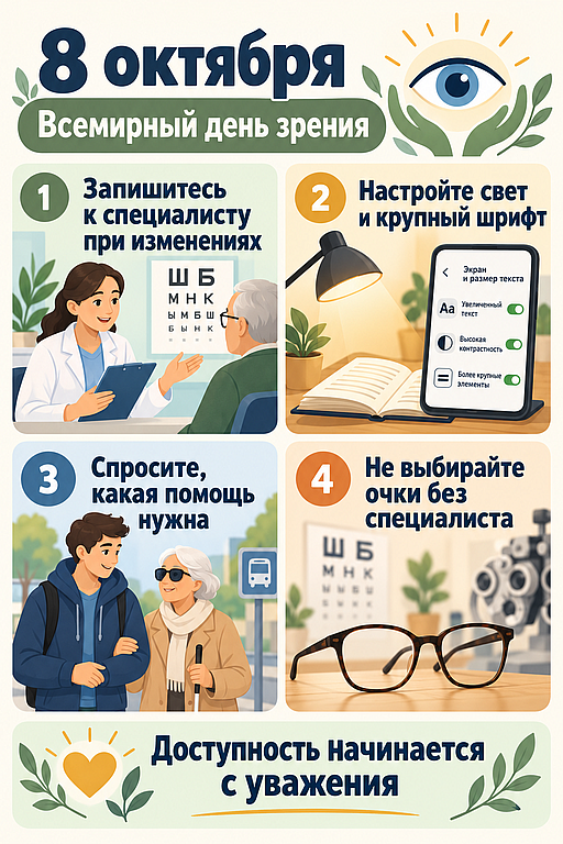 Инфографика: 8 октября - Всемирный день зрения
