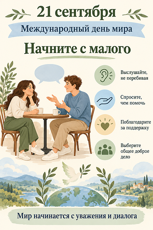 Инфографика: 21 сентября - Международный день мира