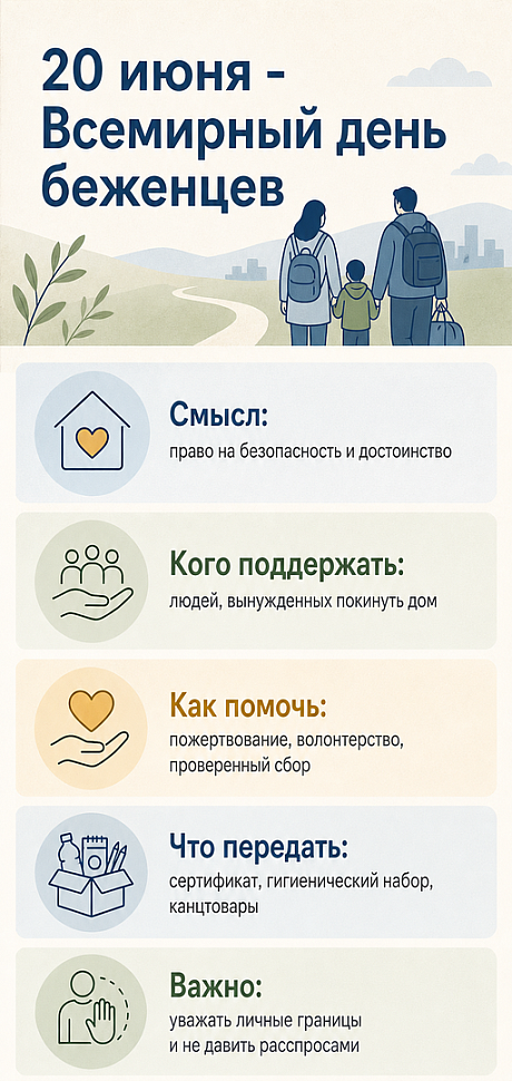 Инфографика: 20 июня - Всемирный день беженцев