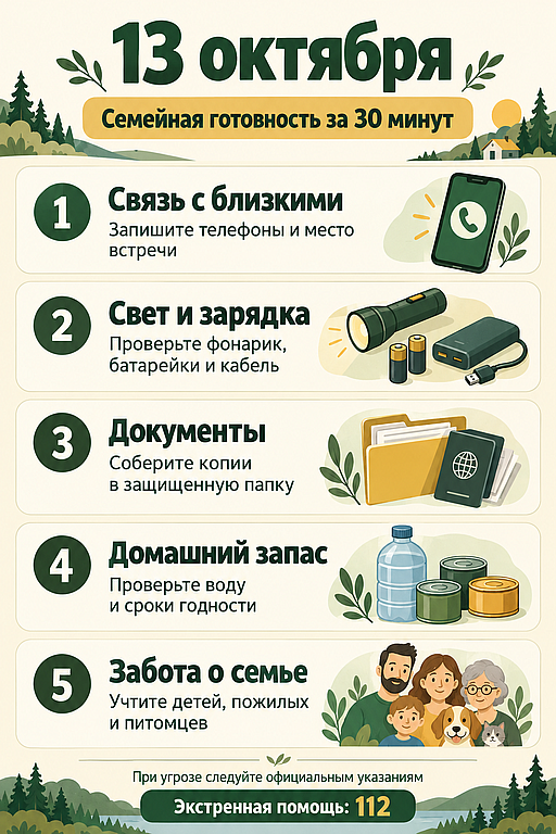 Инфографика: 13 октября - Международный день по снижению риска бедствий