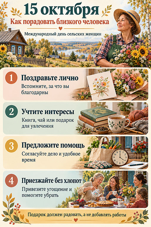 Инфографика: 15 октября - Международный день сельских женщин