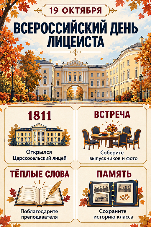 Инфографика: 19 октября - Всероссийский день лицеиста