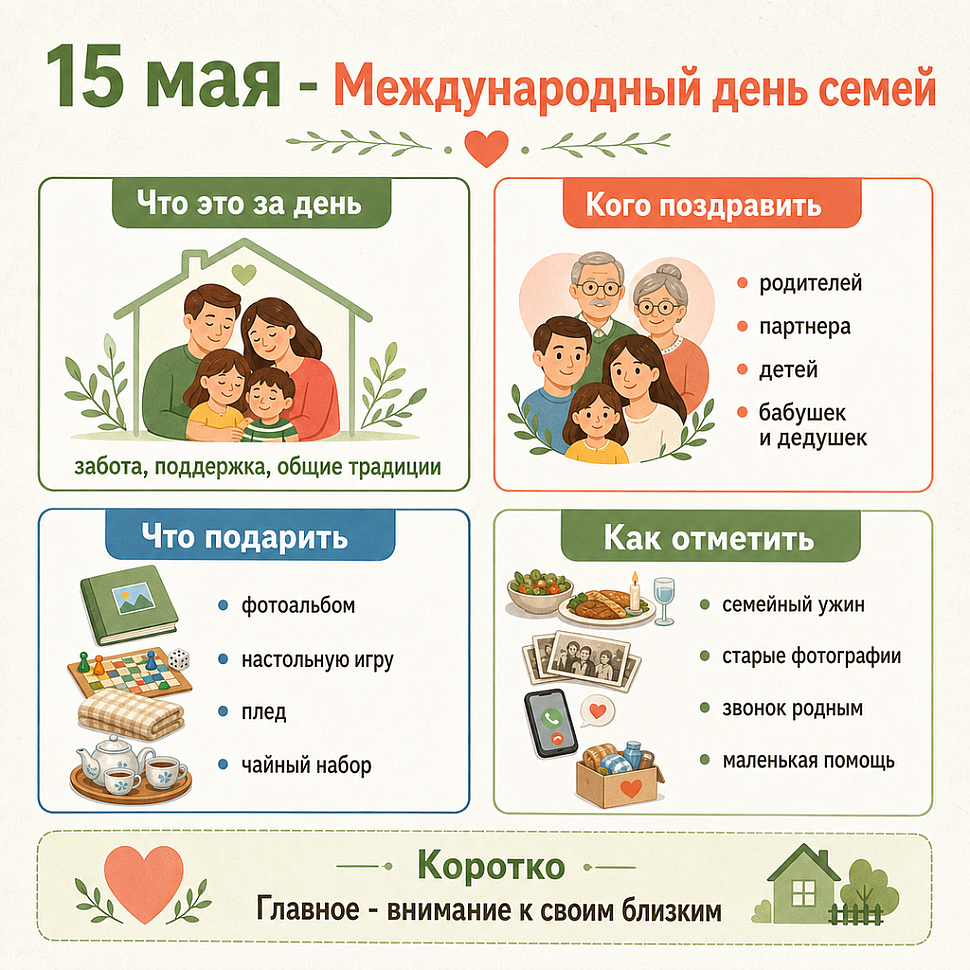 Инфографика: 15 мая - Международный день семей