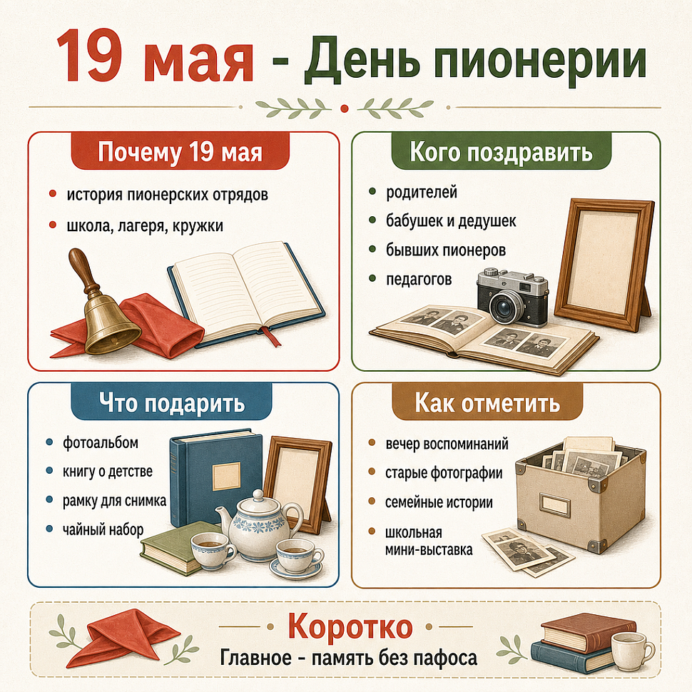 Инфографика: 19 мая - День пионерии