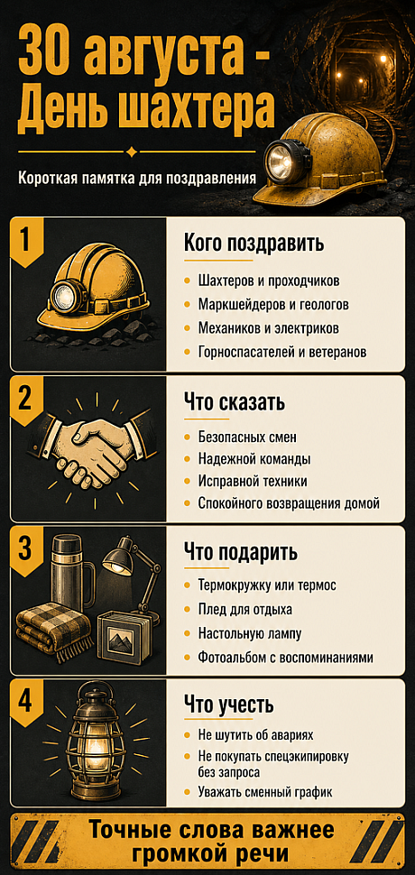 Инфографика: 30 августа - День шахтера