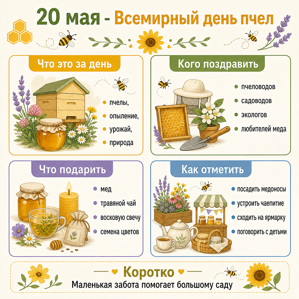 Инфографика: 20 мая - Всемирный день пчел
