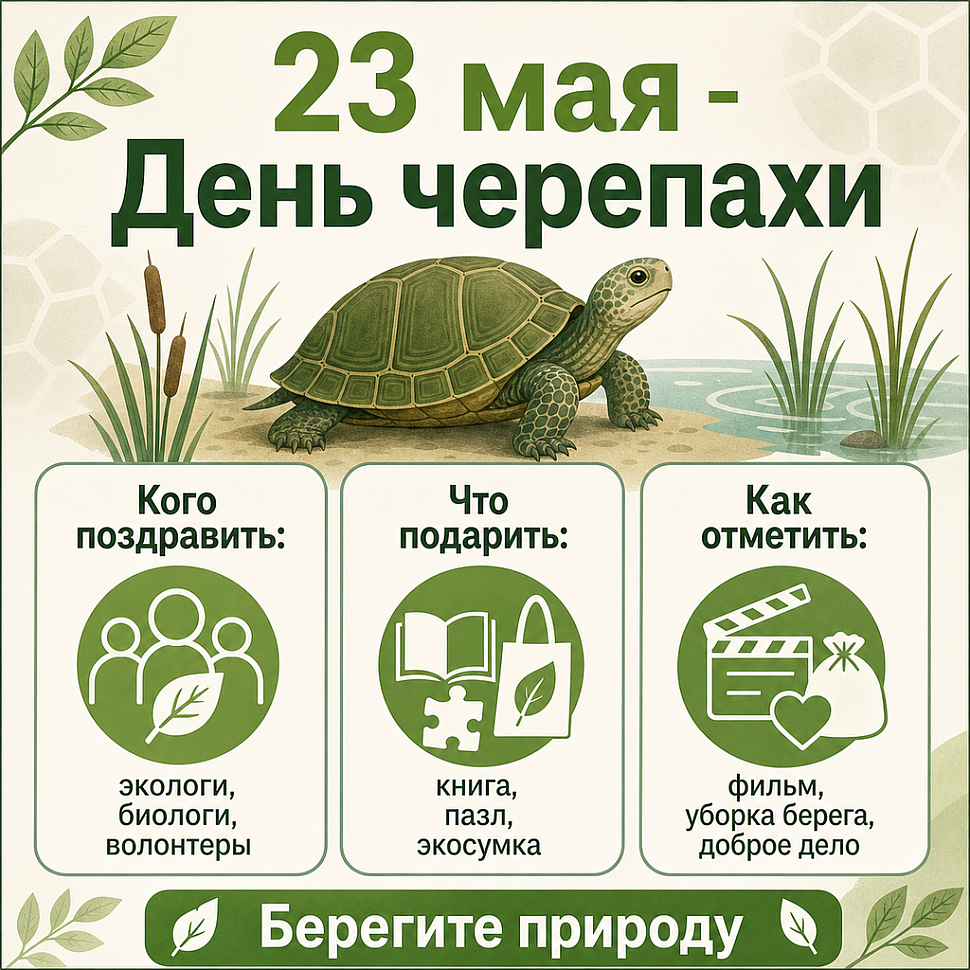 Инфографика: 23 мая - Всемирный день черепахи