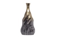 Ваза металлическая черно-золотистая 19*10*40см (TT-00003522)
