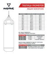 Мешок боксерский INSANE PB-01, 75 см, тент, 20 кг, черный (2043456)