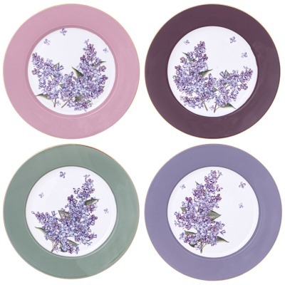 Набор тарелок закусочных lefard  "lilac" 4 шт. 20,5 см микс (760-811) 