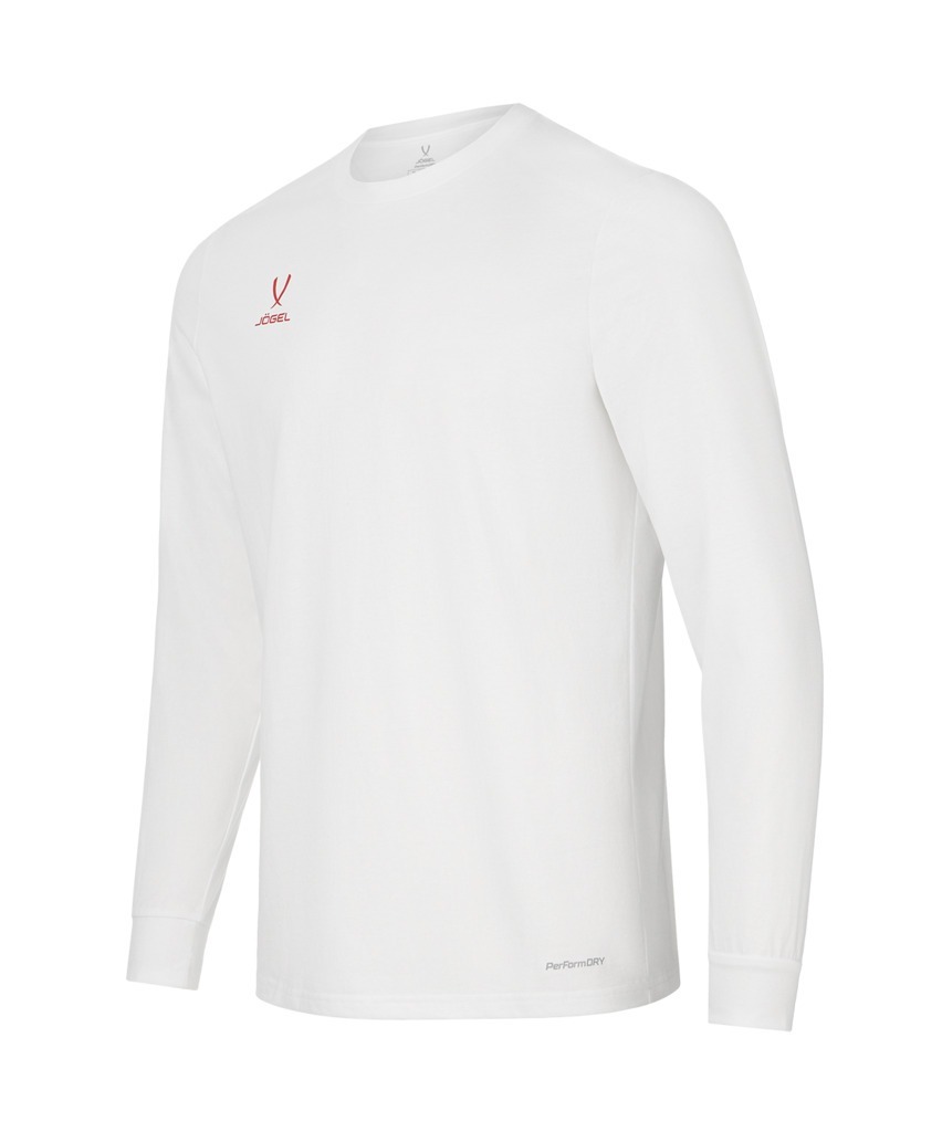Фото Футболка баскетбольная с длинным рукавом JOGEL DIVISION PerFormDRY Pre-Match Longsleeve Jersey, белый (2118985) - интернет-магазин МегаТерем в Москве