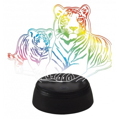 Зверь декоративный Uniel ULI-M508 RGB/3AA TIGER FAMILY/BLACK UL-00008403 UL_UL-00008403