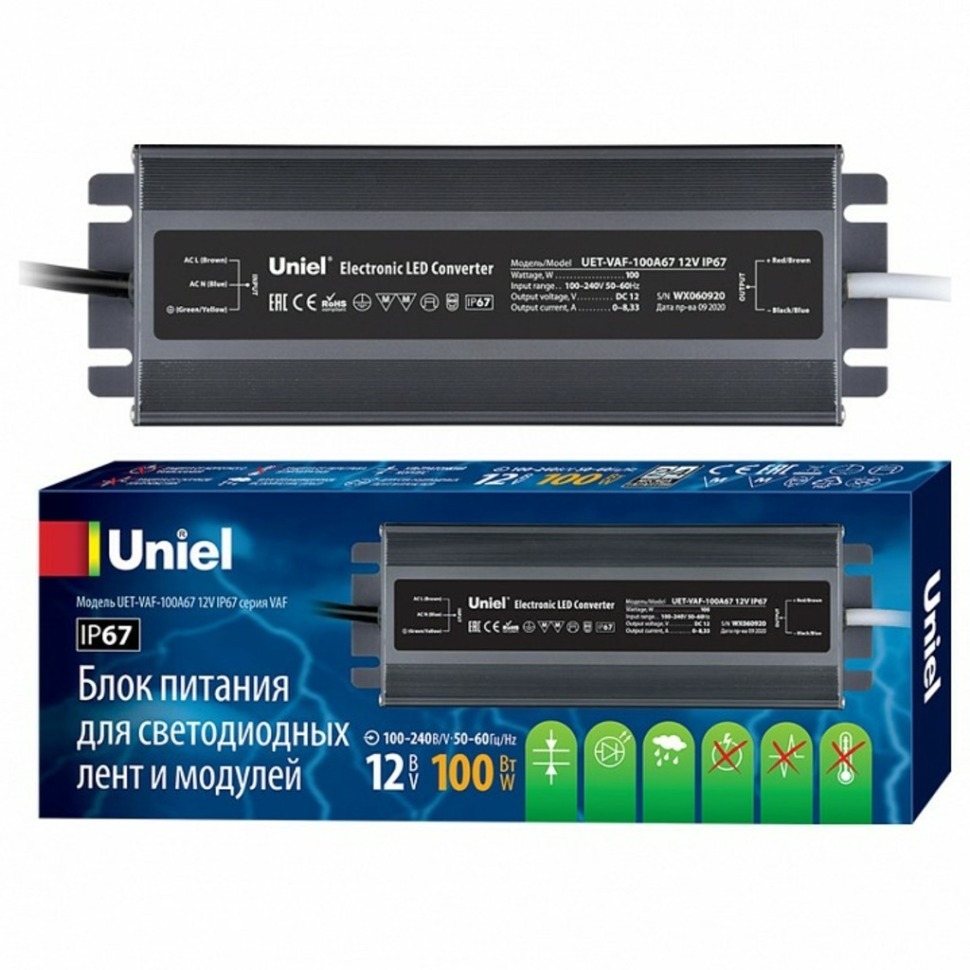 Фото Блок питания Uniel Uet UL-00007576 UL_UL-00007576 - интернет-магазин МегаТерем в Москве