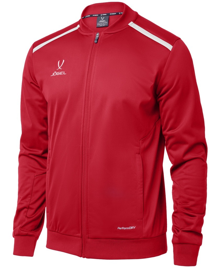 Фото Олимпийка JOGEL DIVISION PerFormDRY Pre-match Knit Jacket, красный (2107256) - интернет-магазин МегаТерем в Москве
