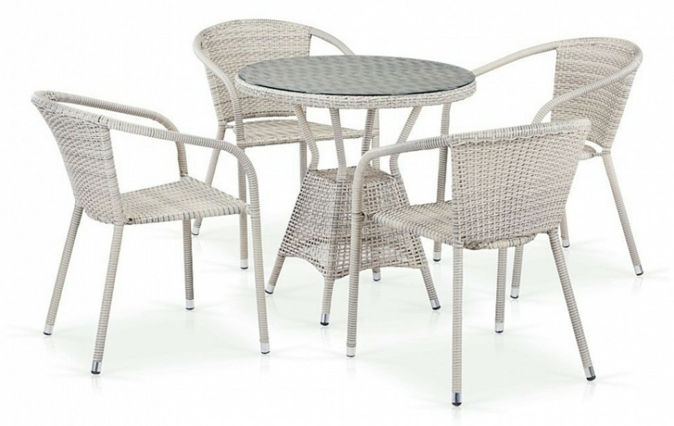 Фото Набор уличный T705ANT/Y137C-W85 4Pcs Latte AFN_T705ANT_Y137C-W85_Latte_4Pcs - интернет-магазин МегаТерем в Москве