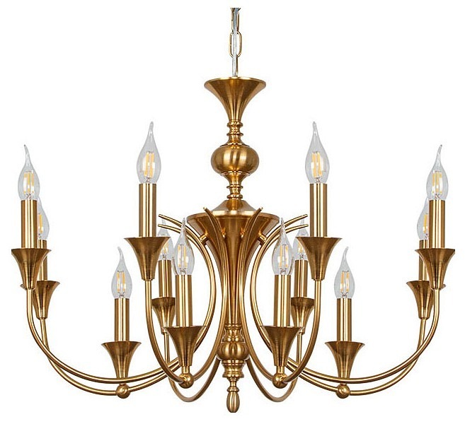 Фото Подвесная люстра Arte Lamp Collinetta A4094LM-12PB AR_A4094LM-12PB - интернет-магазин МегаТерем в Москве