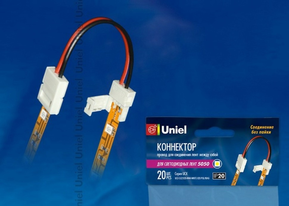 Фото Соединитель лент прямой жесткий Uniel Ucx 6612 UL_06612 - интернет-магазин МегаТерем в Москве