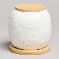 Банка lefard "meadow" с дер.крышкой на дер.подставке 10*11,5 см 600 мл (587-212) 