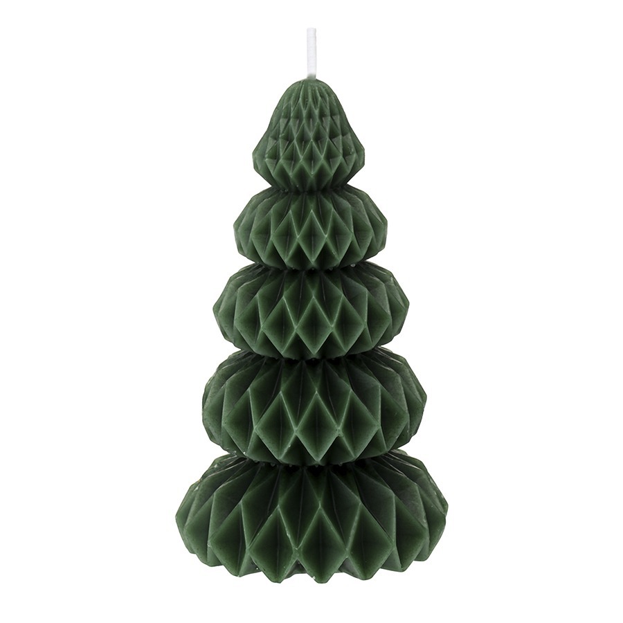 Фото Свеча декоративная origami зеленого цвета из коллекции new year essential, 19 см (78358) - интернет-магазин МегаТерем в Москве