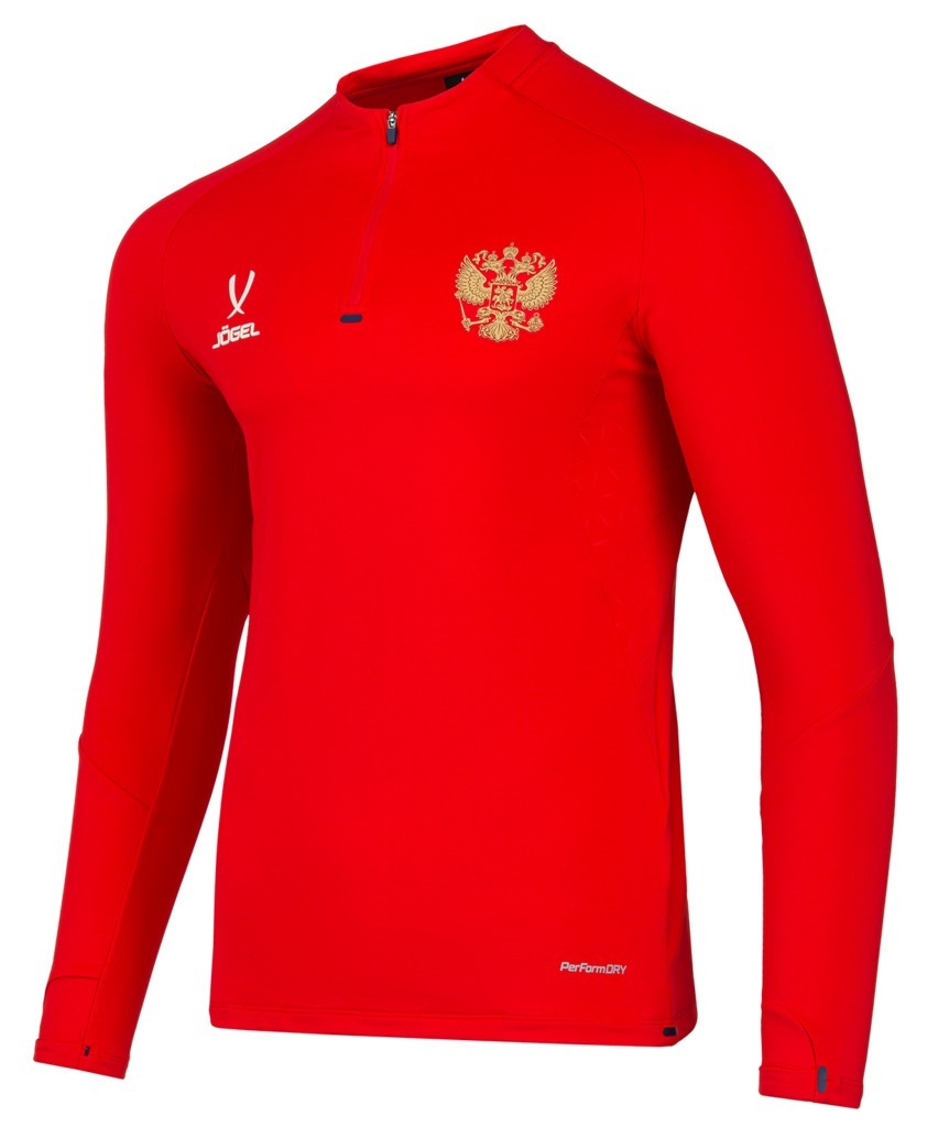 Фото Джемпер тренировочный JOGEL NATIONAL PerFormDRY Training Zip Top, красный (2110415) - интернет-магазин МегаТерем в Москве