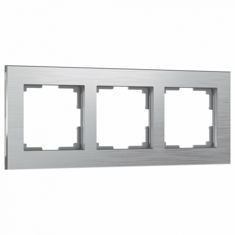 Фото Рамка на 3 поста Werkel Aluminium (алюминий) W0031706 WRK_a050950 - интернет-магазин МегаТерем в Москве