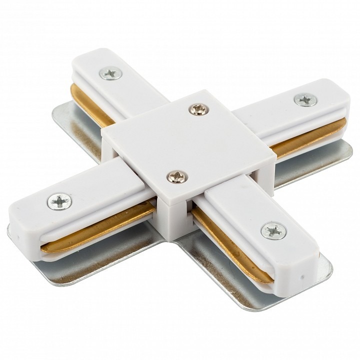 Фото Соединитель X-образный для треков Denkirs DK Track White TR1104-WH DK_TR1104-WH - интернет-магазин МегаТерем в Москве