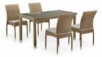 Набор уличный T256B/Y380B-W65 Light Brown (4+1) AFN_T256B-Y380B-W65_Light_Brown_4Pcs