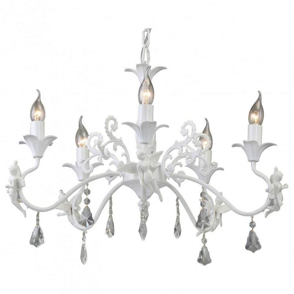 Фото Подвесная люстра Arte Lamp Angelina A5349LM-5WH AR_A5349LM-5WH - интернет-магазин МегаТерем в Москве
