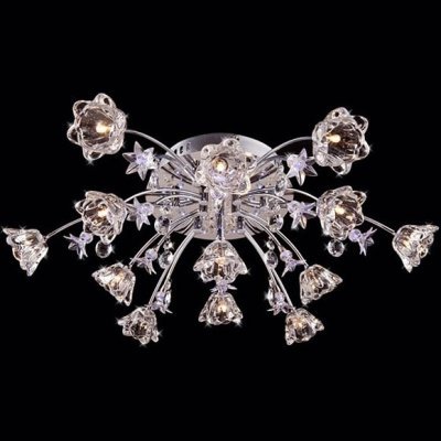 Потолочная люстра TK Lighting 4928 4928/13 хром/бело-голубой