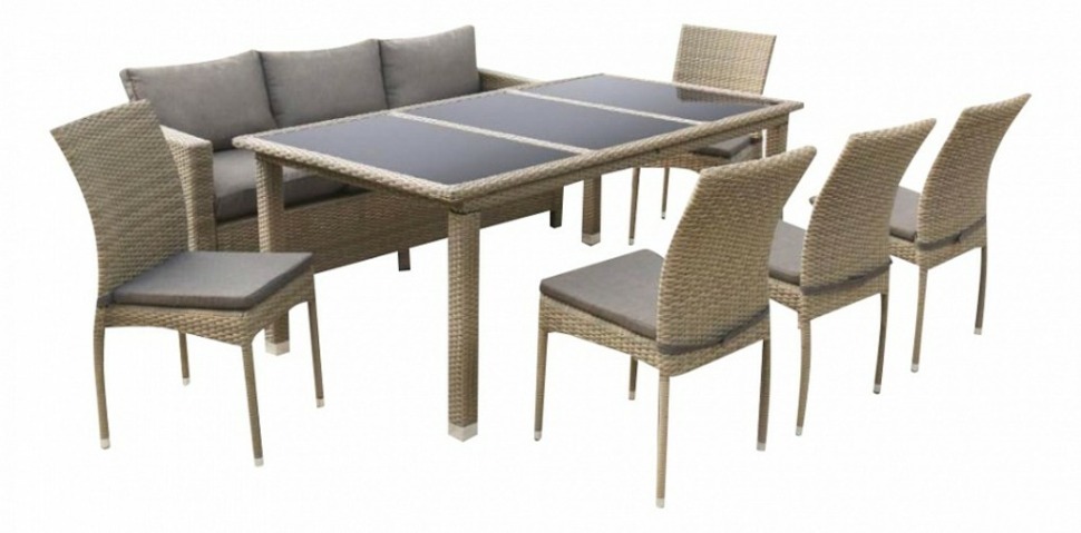 Фото Набор уличный T365/S65/Y380B-W65 8PCS Light Brown 8Pcs AFN_T365-S65-Y380B-W65_8PCS_Light_Brown_8Pcs - интернет-магазин МегаТерем в Москве