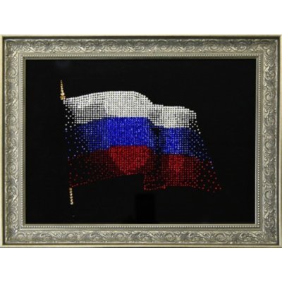 Картина Флаг России с крист...