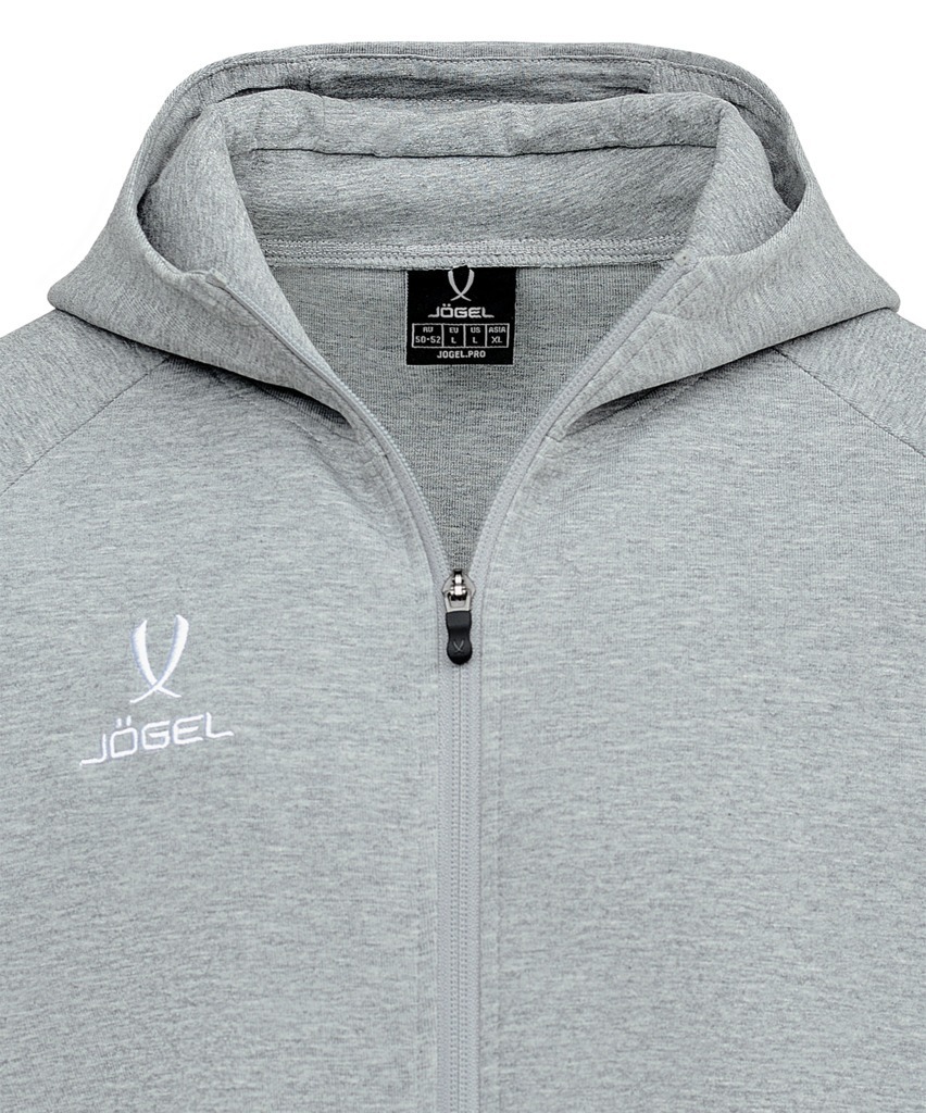 Фото Худи на молнии JOGEL ESSENTIAL Athlete Hooded FZ Jacket, серый (2130826) - интернет-магазин МегаТерем в Москве