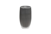 Кашпо серебристое с полосками d26*49см (TT-00010826)