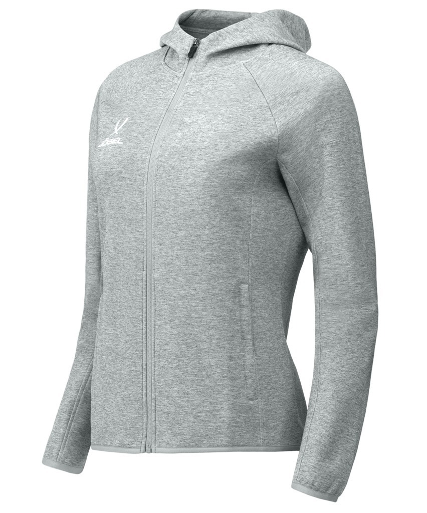 Фото Худи на молнии женское JOGEL ESSENTIAL Athlete Hooded FZ Jacket W, серый (2111634) - интернет-магазин МегаТерем в Москве