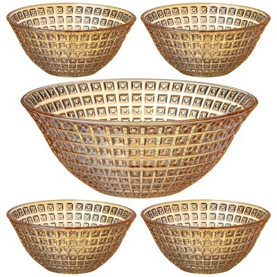 Набор салатников из 5 шт. "diamant" amber 1600 мл/300 мл Lefard (691-067)