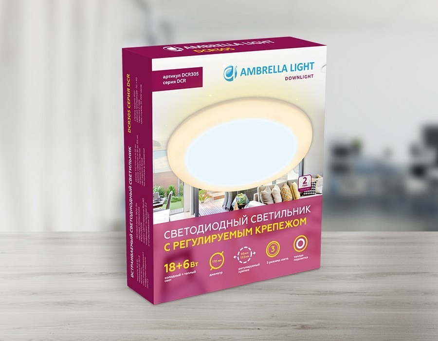 Фото Встраиваемый светильник Ambrella Light DCR DCR305 AMBR_DCR305 - интернет-магазин МегаТерем в Москве