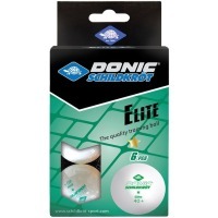 Мяч для настольного тенниса Donic 1* Elite, белый 6 шт. (1035729)