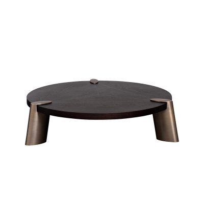 Стол журнальный Конг (Kong) темный орех d138*33см,столешница d120 (TT-00004789)