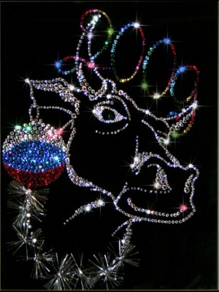 Фото Картина Символ года 2009 с кристаллами Swarovski (1278) - интернет-магазин МегаТерем в Москве